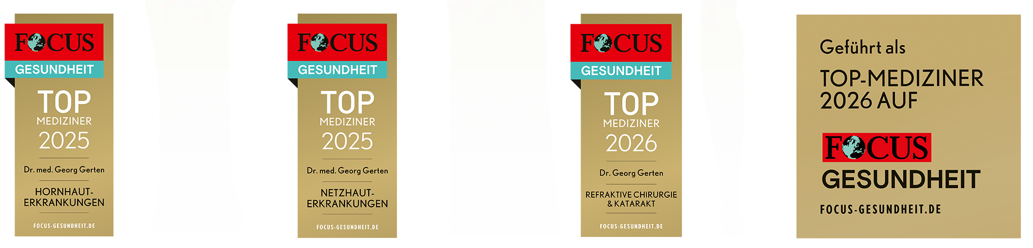 FOCUS Gesundheit Top-Mediziner 2025/2026 – Dr. Georg Gerten: Hornhauterkrankungen, Netzhauterkrankungen, Refraktive Chirurgie & Katarakt