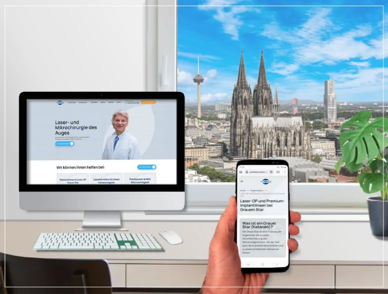 MVZ Perfektes-Sehen: Website auf Desktop und Smartphone