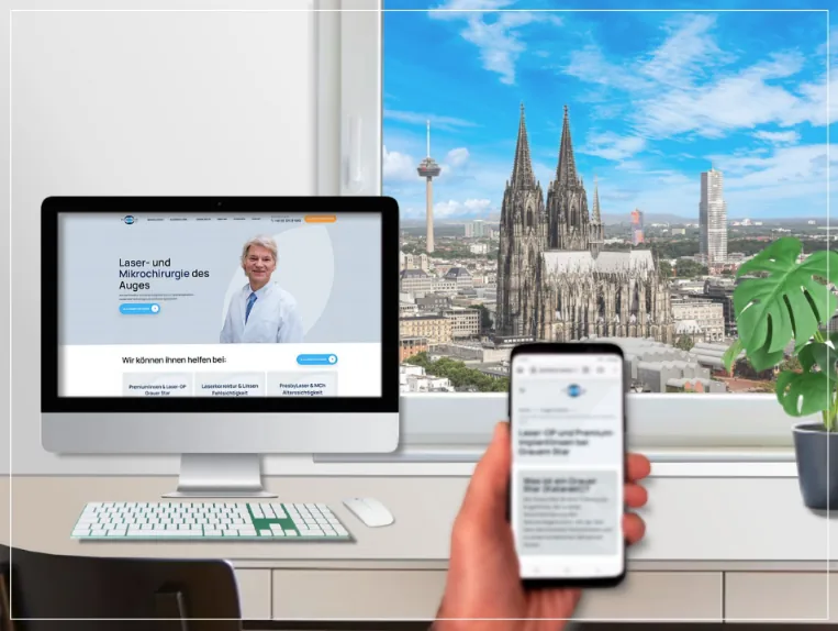 MVZ Perfektes-Sehen: Website auf Desktop und Smartphone