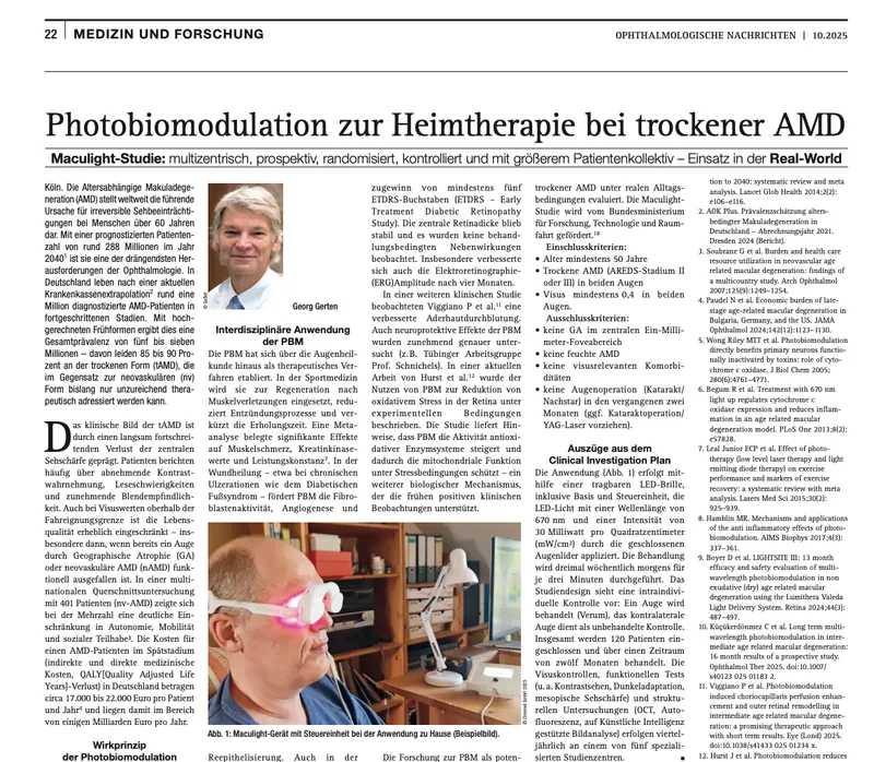 Fachartikel Photobiomodulation